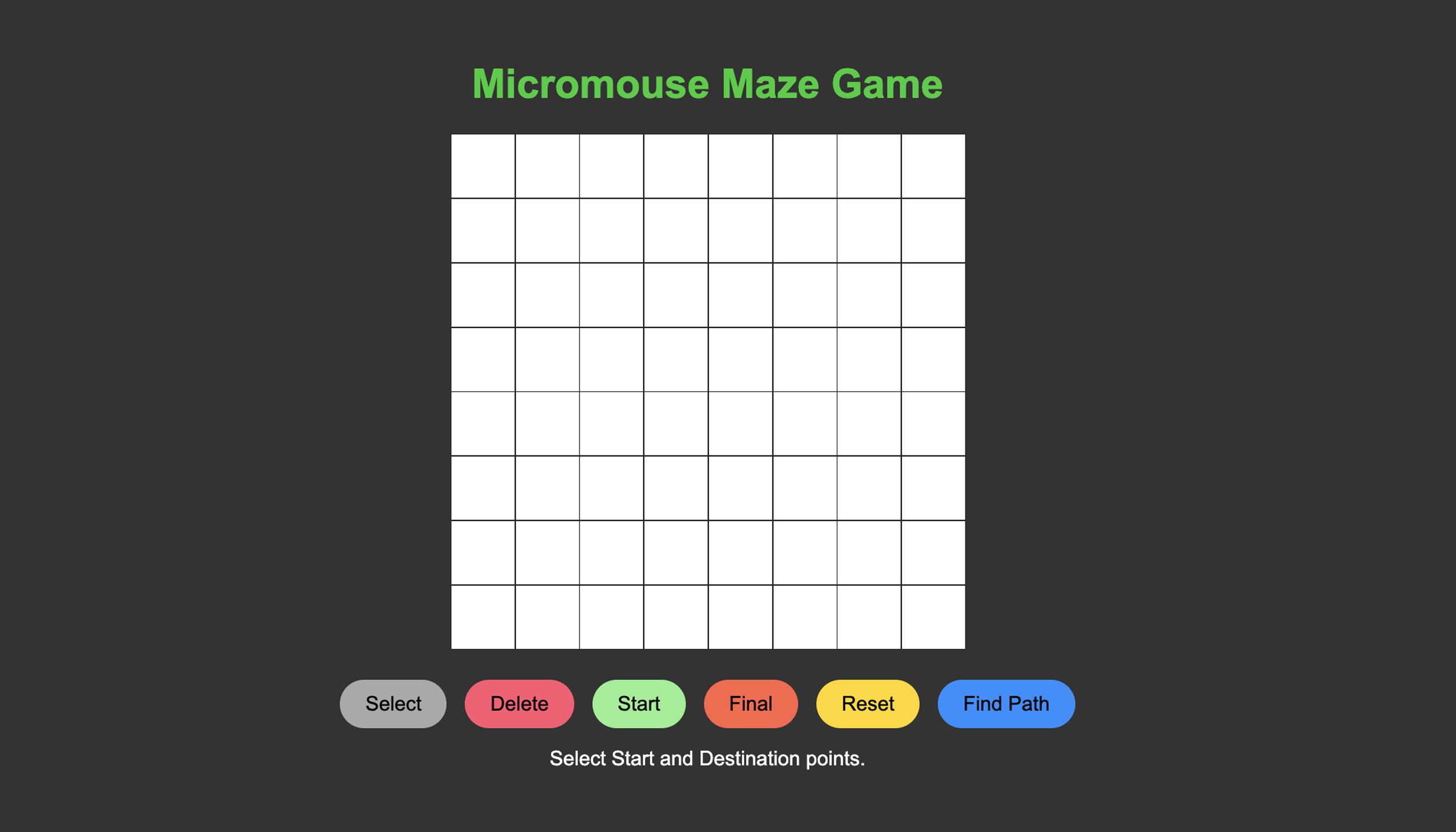 Micromouse Maze Game